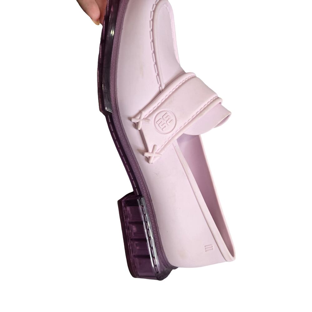 Melissa Spencer Jelly Loafer in Transparent Pink Pink Size: 9 - Picture 5 of 6